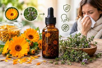So stellen sie eine wirkungsvolle pflanzen‑tinktur gegen erkältung aus echtem ringelblumen‑ und thymianextrakt her